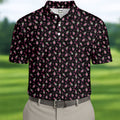 Skeleton Middle Finger Breast Cancer Polo Shirt, Polo Shirts For Men, Mens Golf Apparel