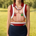 Funny Santa Christmas Balls Golf Polo Shirt, Women’s Golf Polo, Golf Tops For Women