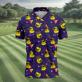 Funny Yellow Duck Sunglasses Golf Shirt, Men's Golf Shirt, Cute Golf Outfit, Polo Shirts For Men