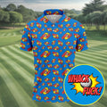 Whack F*ck Comic Golf Ball Blue Polo Shirt, Funny Golf Shirt, Golf Shirts For Men
