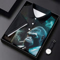 Gorilla Executive Midnight Smoke Hawaiian Golf Shirt, Women's Golf Tops, Ladies Golf Shirts
