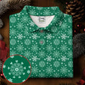 Dirty Funny Adult Humor Snowflakes Green Golf Shirt, Fun Women's Golf Shirts, Christmas Golf Shirt, Ladies Golf Shirts