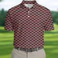 Christmas Snowflake Candy Cane Golf Shirt, Fun Golf Shirts For Men, Golfing Apparel, Golf Shirts For Men