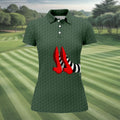 Halloween Witch Legs Golf Polo Shirt, Golf Shirts For Women, Women's Golf Apparel