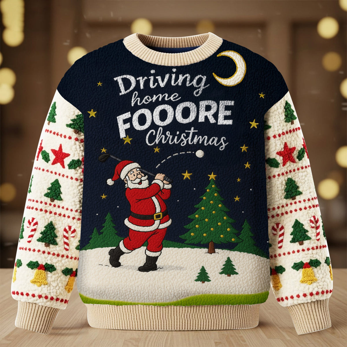 Driving Home Fore Christmas Golf Ugly Sweater, Christmas Golf Shirt, Golf Sweater