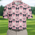 Coquette Pumpkin Boo Pink And Black Cute Golf Outfit, Fun Golf Shirts For Men, Golfing Apparel