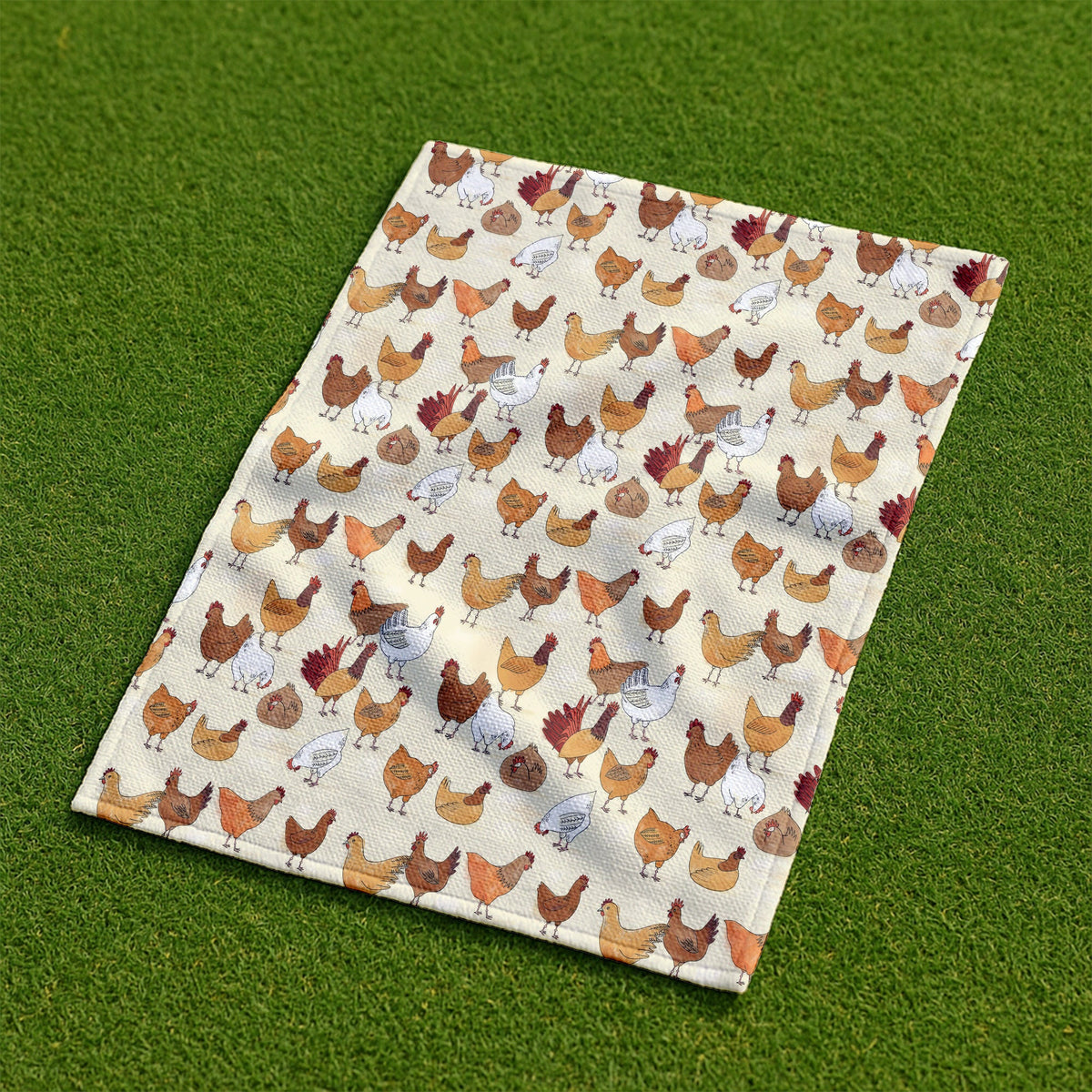 Chicken Family Funny Golf Towel, Men Golf Towel, Golf Rag, Unique Gifts For Men, Golf Gift For Dad