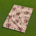 Beige Golf Towel With Custom Pet Portrait, Unique Gift For Golfer, Christmas Golf Gift, Golf Accessories