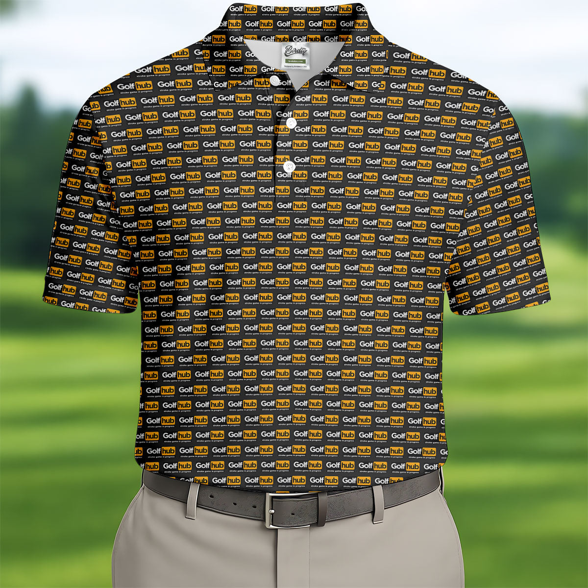 Funny Golf Hub Logo Polo Shirt, Funny Golf Community Design, Golf Shirts For Men