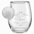 Personalized Bridesmaid Golf Ball Glasses, Golf Whiskey Glass Set, Golf Gifts For Dad