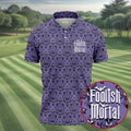Foolish Mortal Haunted Pattern Golf Polo Shirt, Golf Apparel For Men, Mens Polo Shirts
