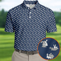 Rabbit Couple Naughty Position Men's Funny Golf Shirts, Valentines Golf Gift, Golf Shirts For Men