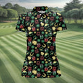 Leprechaun Hats Gold Coins Pot St Patrick's Day Shamrock Golf Shirt, Women's Golf Tops, Ladies Golf Polos