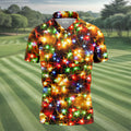 Sparkling Lights Christmas Golf Shirt, Mens Golf Shirts, Golf Apparel For Men