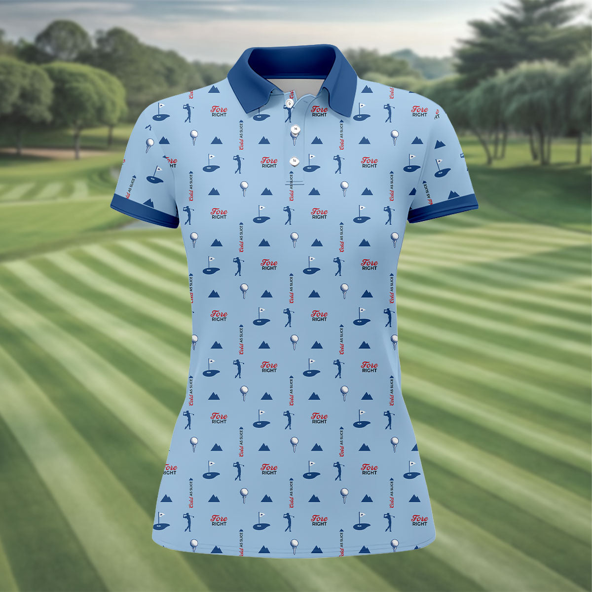 Fore Right Cold As Slice Golf And Beer Women Golf Top, Ladies Golf Shirts, Golfing Apparel