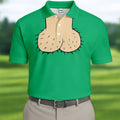 Green Funny Dickhead Faux Chest Golf Shirt, Men's Golf Shirt, Mens Polo Shirts