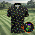 Funny Crocodile Mardi Gras Golf Shirts, Black Golf Shirt, Golf Gift For Men, Golf Shirts For Men