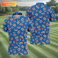 Men's Golf Polo Shirt, Hotdog Funny Golf Shirt, Dad Golf Gift