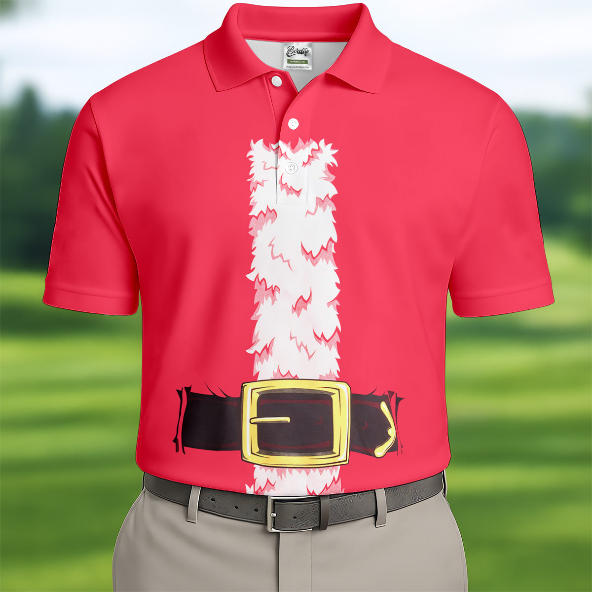 Funny Santa Claus Golf Tops For Men, Christmas Golf Shirt, Polo Shirts For Men, Christmas Golf Shirt