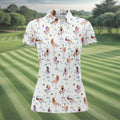 Retro Pin Up Martini Cocktail Hawaiian Golf Shirt, Ladies Golf Shirts, Performance Golf Shirt