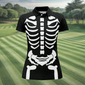 Halloween Skeleton Costume Golf Shirt, Women's Golf Polo, Hawaiian Golf Shirt
