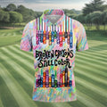 Broken Crayons Still Color Suicide Awareness Golf Polo Shirt, Mens Golf Polo