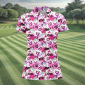 Chocolate Fingers Adult Humor XOXO Pink Splatter Fun Women's Golf Shirts, Valentines Golf Gift, Women's Golf Tops