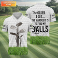 The Older I Get The Harder It Is To Find My Balls Custom Men's Golf Polo Shirt, Funny Golf Shirt, Dad Golf Gift