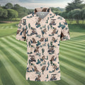 Funny Raccoon Desert Golf Pattern Polo Shirt, Mens Golf Polo, Printed Golf Shirts