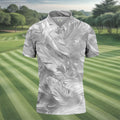 Pastel Gradient Feather Hawaiian Golf Shirt, Golf Tops For Men, Golf Shirts For Men