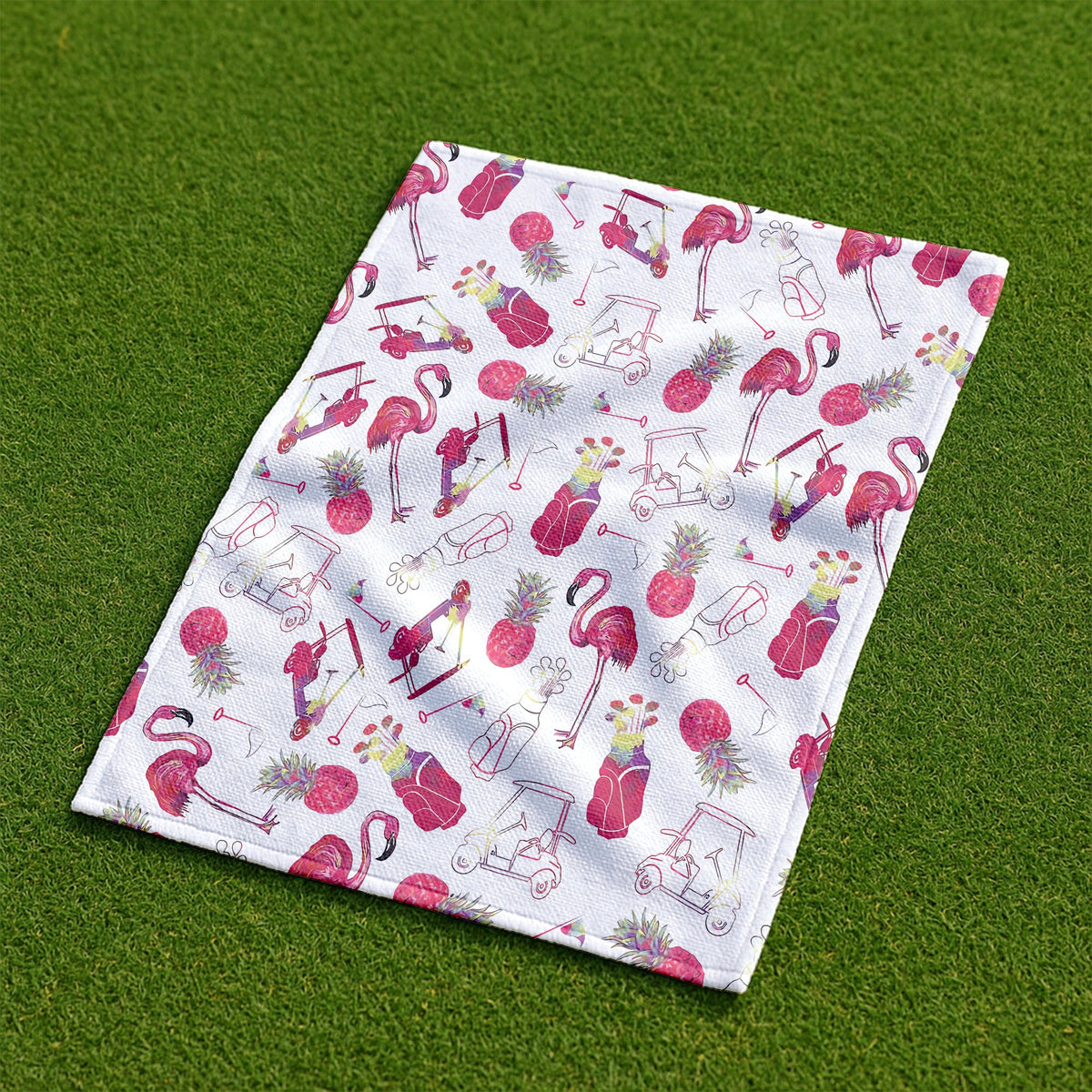 Flamingo Golf Towel, Golf Towel Women, Golf Rag, Ladies Golf Gift
