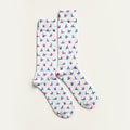 Blue And Pink Naughty Stick People White Golf Socks, Funny Golf Socks, Golf Accessory