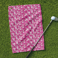 Pink Breast Cancer Golf Towel, Unique Gift For Golfer, Christmas Golf Gift, Golf Accessories