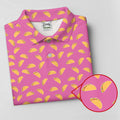 The Pink Taco Seamless Pattern Women's Golf Shirts, Women's Golf Tops, Ladies Golf Shirt