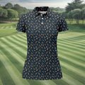 Golf Bourbon Golf Whiskey Black Golf Shirt, Women's Golf Tops, Ladies Golf Shirts, Women's Polo Shirt