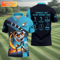 Things I Do In My Spare Time Custom Funny Golf Polo Shirt, Christmas Golf Gift