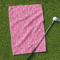 Funny Stick Figure Golf Towel, Breast Cancer Golf Towel, Unique Gift For Golfer, Christmas Golf Gift, Golf Accessories