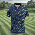 Tropical Cocktail Pinup Pattern Golf Shirt, Mens Golf Apparel, Golf Shirts For Men
