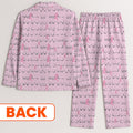 Funny Breast Cancer Pajama Set Long Sleeve, Pink Pajama Set, Breast Cancer Awareness Pajama