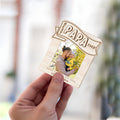 Best Papa Ever Custom Photo Car Visor Clip, Christmas Golf Gift