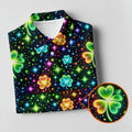 The Star And The Shamrock Rainbow Glitter St Patrick's Golf Shirt, Women's Golf Tops, Ladies Golf Polos