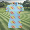 Colorful Popsicle Summer Pattern Golf Shirt, Golf Polo For Women, Printed Golf Shirt