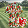 Tropical Cephalopods Among Seaweed  Hawaiian Golf Polo, Golf Tops For Men, Golfing Apparel