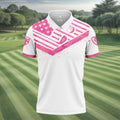 Swing For A Cure Pink Flag Breast Cancer Polo Shirt, Men's Golf Shirt, Printed Golf Shirts