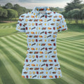 Run For The Roses Horse Ride Racing Women's Golf Tops, Ladies Golf Shirts, Golf Shirt For Women