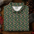Six Seven Funny Christmas Green Golf Tops For Men, Christmas Golf Shirt, Men Golf Apparel