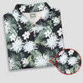 White Flower Tropical Hawaiian Vibe Golf Tops For Men, Golf Shirts For Men, Golf Gift For Men