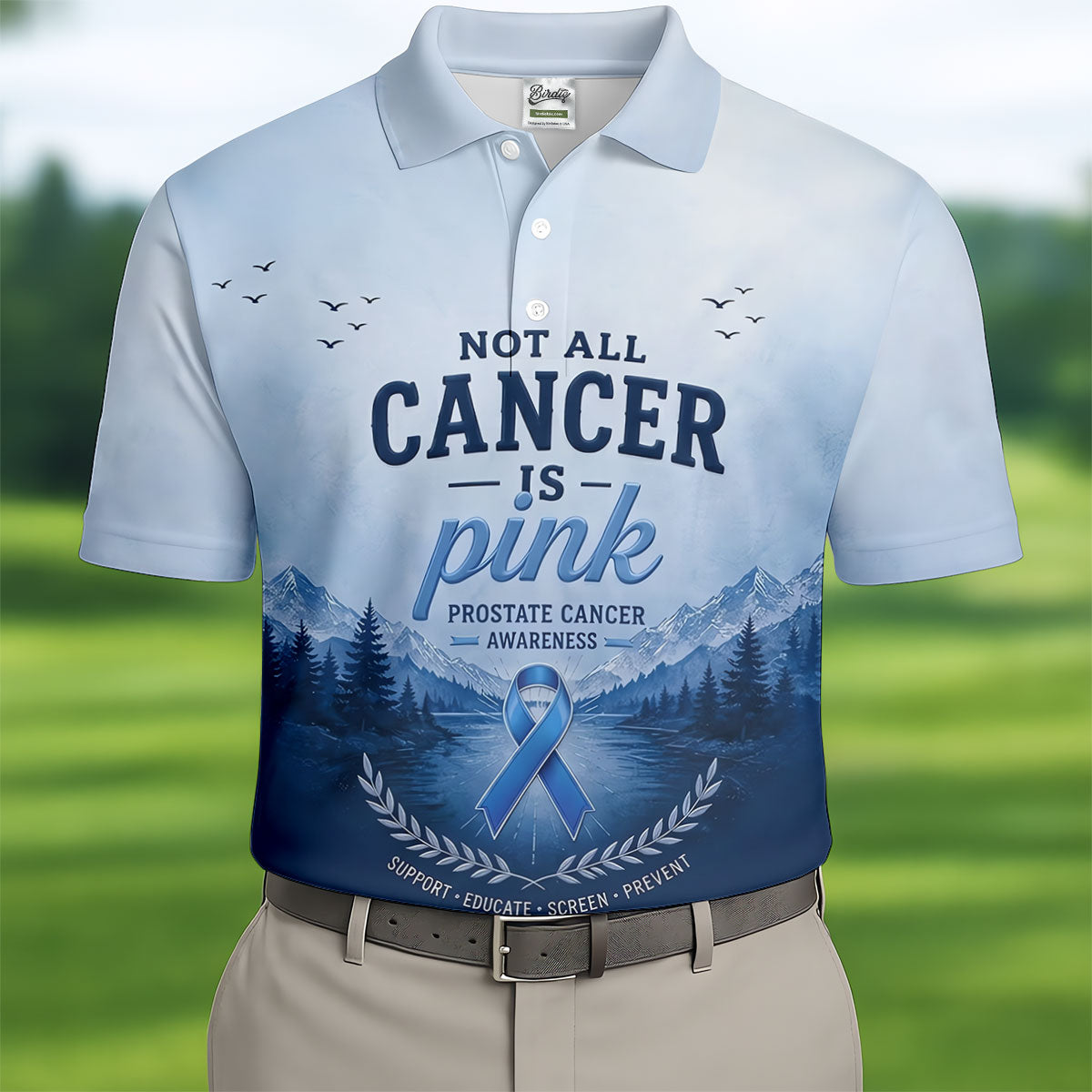 Not All Cancer Is Pink Prostate Cancer Polo Shirt, Mens Golf Polo, Printed Golf Shirts