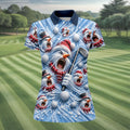 Christmas Screaming Snowman Polo Shirt, Christmas Golf Shirt For Women, Golf Apparel