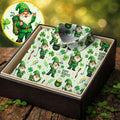 Happy St Patrick's Day Gnomes Shamrock Golf Shirt, Men's Funny Golf Shirts, Golf Shirts For Men